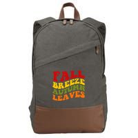 Fall Breeze Autumn Leaves Retro Cotton Canvas Backpack