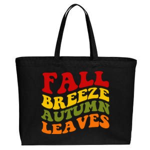 Fall Breeze Autumn Leaves Retro Cotton Canvas Jumbo Tote