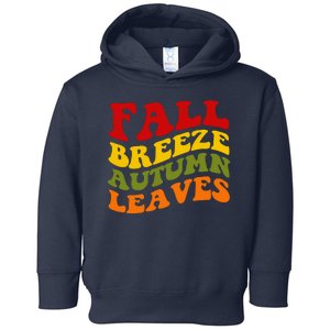 Fall Breeze Autumn Leaves Retro Toddler Hoodie