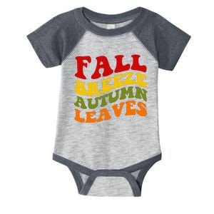 Fall Breeze Autumn Leaves Retro Infant Baby Jersey Bodysuit