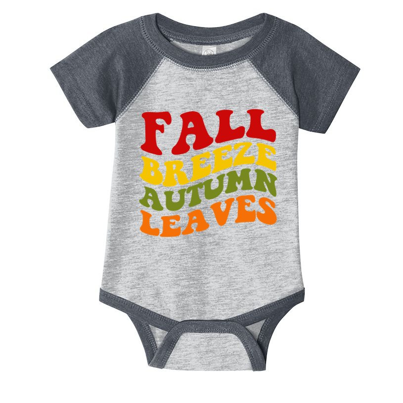 Fall Breeze Autumn Leaves Retro Infant Baby Jersey Bodysuit