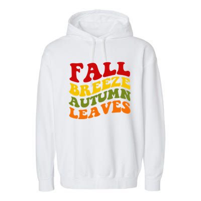 Fall Breeze Autumn Leaves Retro Garment-Dyed Fleece Hoodie