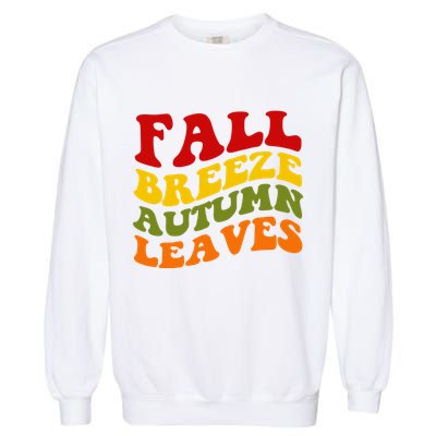 Fall Breeze Autumn Leaves Retro Garment-Dyed Sweatshirt