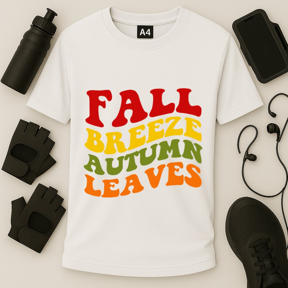 Fall Breeze Autumn Leaves Retro Performance Shirt