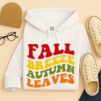 Fall Breeze Autumn Leaves Retro Hoodie