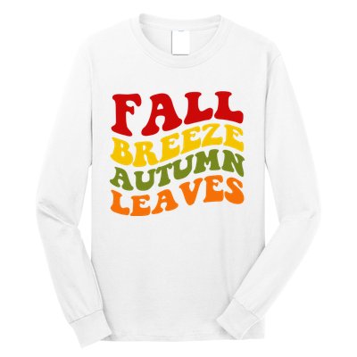 Fall Breeze Autumn Leaves Retro Long Sleeve Shirt