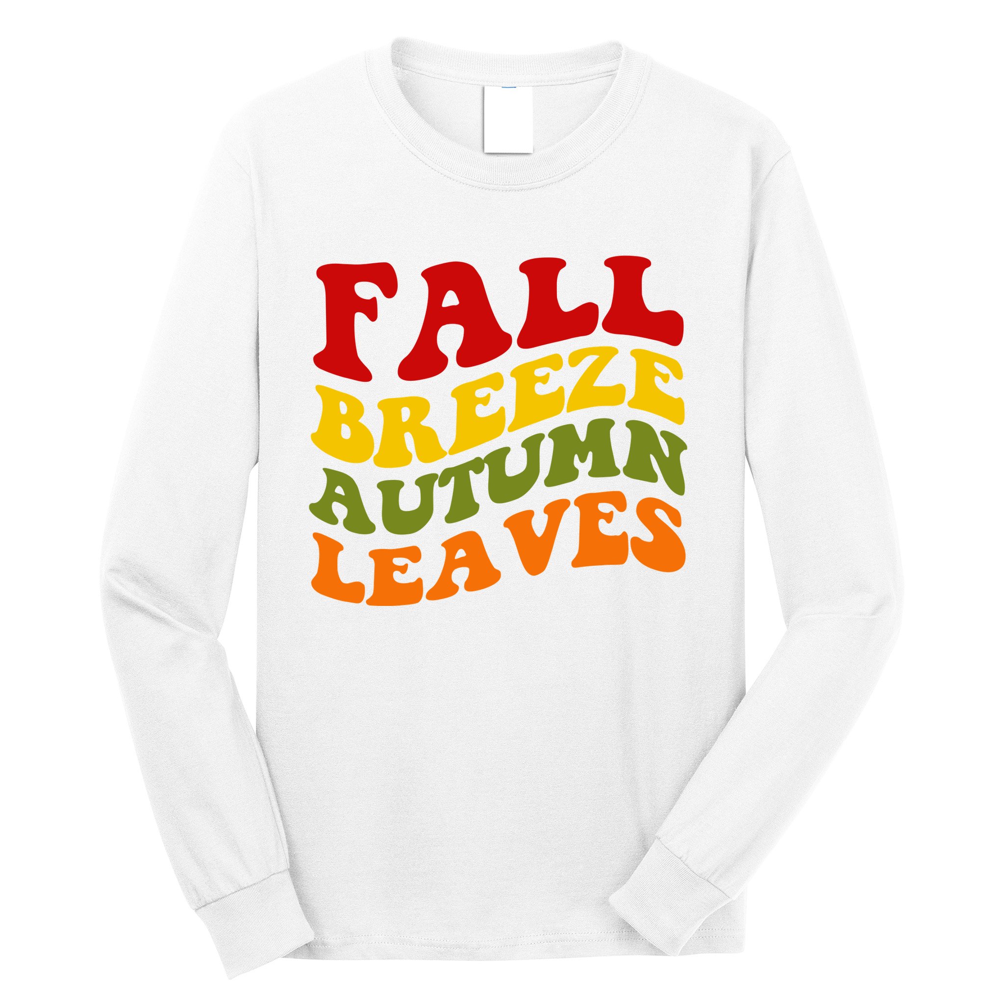 Fall Breeze Autumn Leaves Retro Long Sleeve Shirt