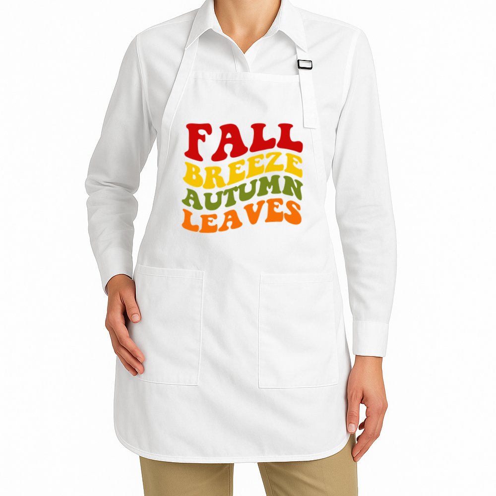 Fall Breeze Autumn Leaves Retro Apron