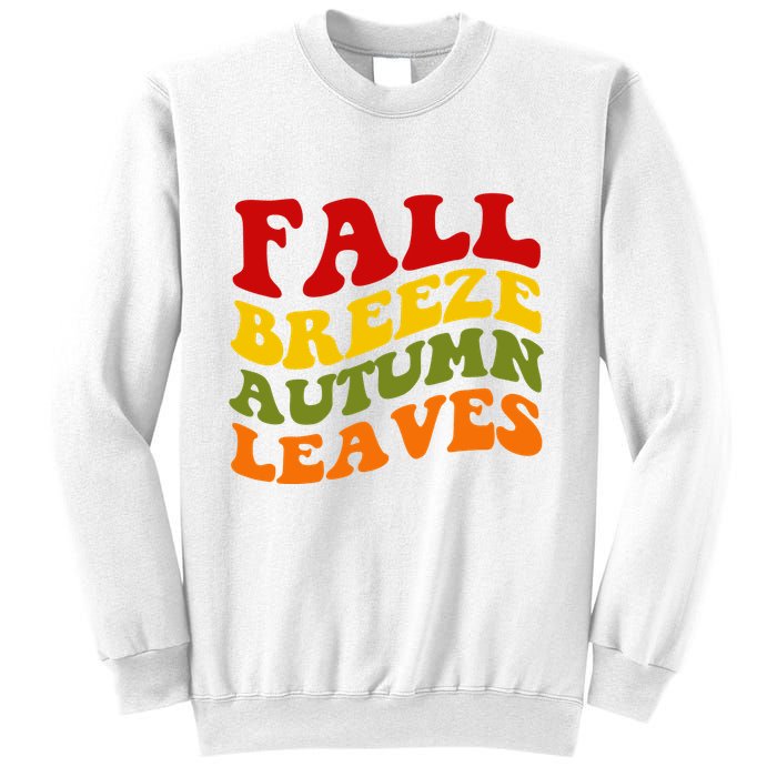 Fall Breeze Autumn Leaves Retro Sweatshirt
