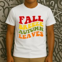 Fall Breeze Autumn Leaves Retro T-Shirt