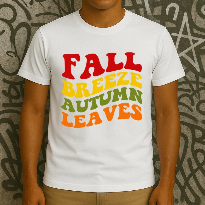 Fall Breeze Autumn Leaves Retro T-Shirt