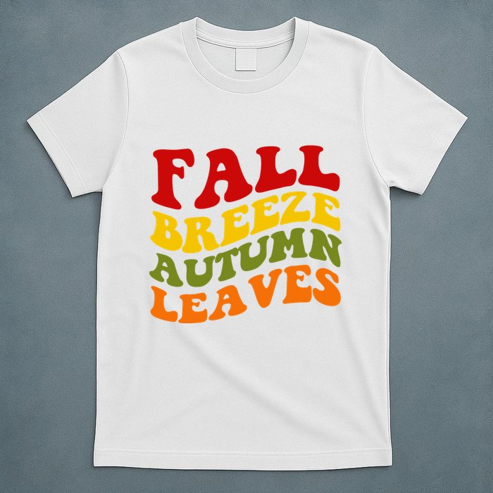 Fall Breeze Autumn Leaves Retro T-Shirt