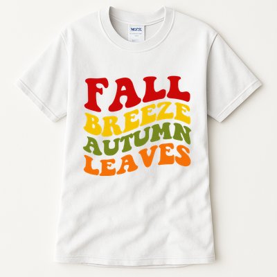Fall Breeze Autumn Leaves Retro Tall T-Shirt