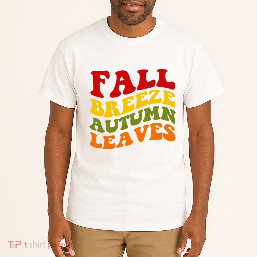 Fall Breeze Autumn Leaves Retro Tall T-Shirt