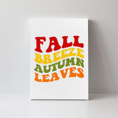 Fall Breeze Autumn Leaves Retro Canvas