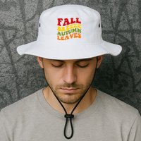 Fall Breeze Autumn Leaves Retro Bucket Hat