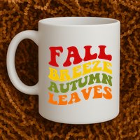 Fall Breeze Autumn Leaves Retro Mug
