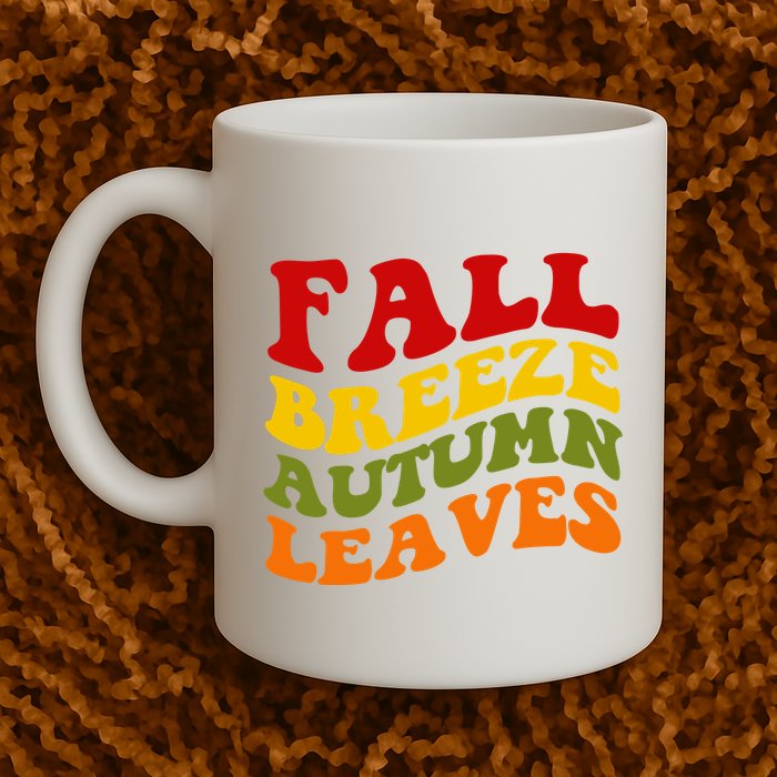 Fall Breeze Autumn Leaves Retro Mug