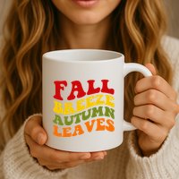 Fall Breeze Autumn Leaves Retro Mug