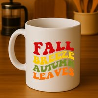 Fall Breeze Autumn Leaves Retro Mug