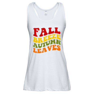 Fall Breeze Autumn Leaves Retro Ladies Essential Flowy Tank