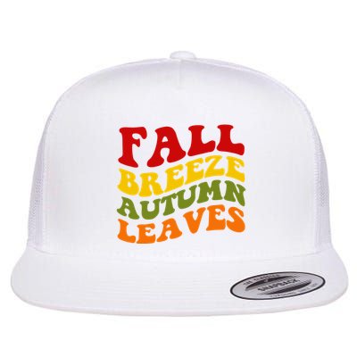 Fall Breeze Autumn Leaves Retro Flatbill Hat