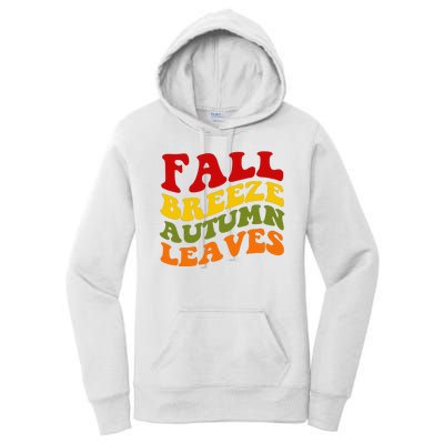 Fall Breeze Autumn Leaves Retro Women's Pullover Hoodie