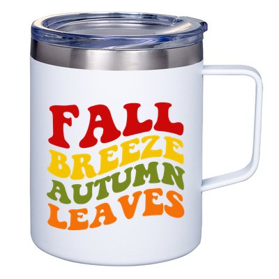 Fall Breeze Autumn Leaves Retro 12oz Stainless Steel Coffee Mug