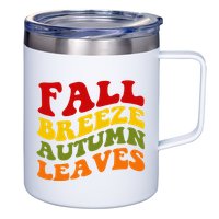 Fall Breeze Autumn Leaves Retro 12oz Stainless Steel Coffee Mug