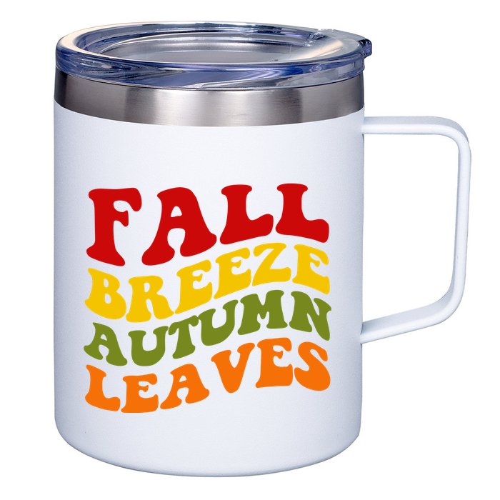 Fall Breeze Autumn Leaves Retro 12oz Stainless Steel Coffee Mug