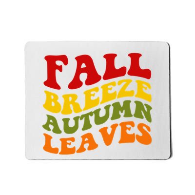 Fall Breeze Autumn Leaves Retro Mousepad