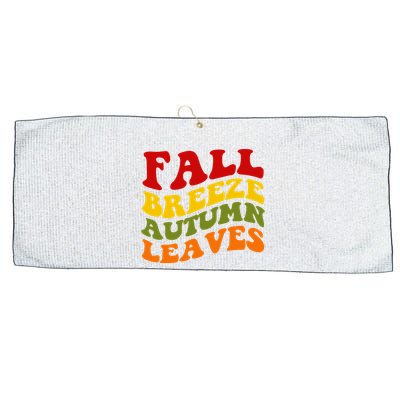 Fall Breeze Autumn Leaves Retro Large Microfiber Waffle Golf Towel