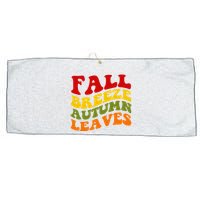 Fall Breeze Autumn Leaves Retro Large Microfiber Waffle Golf Towel