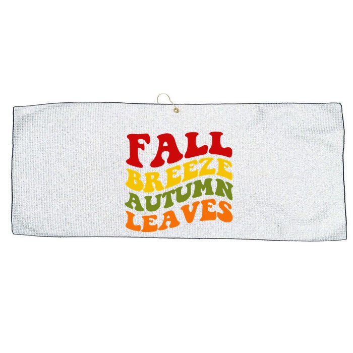 Fall Breeze Autumn Leaves Retro Large Microfiber Waffle Golf Towel