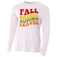 Fall Breeze Autumn Leaves Retro Cooling Performance Long Sleeve Crew