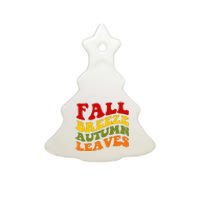 Fall Breeze Autumn Leaves Retro Ceramic Tree Ornament