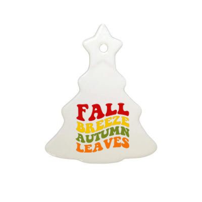 Fall Breeze Autumn Leaves Retro Ceramic Tree Ornament