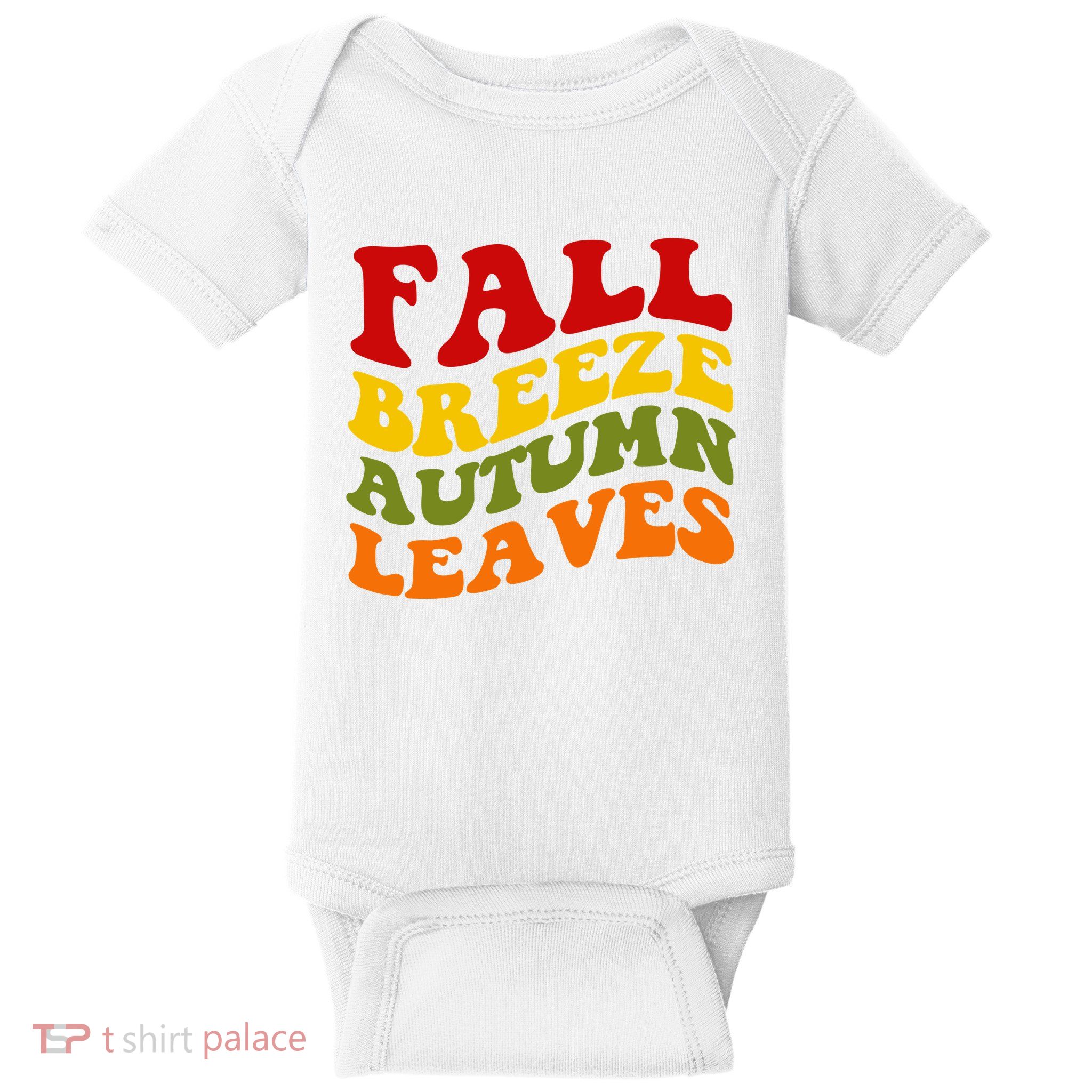 Fall Breeze Autumn Leaves Retro Baby Bodysuit