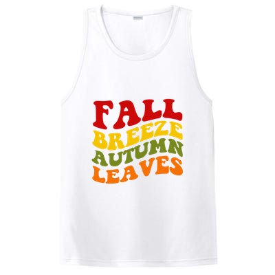 Fall Breeze Autumn Leaves Retro PosiCharge Competitor Tank