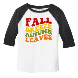 Fall Breeze Autumn Leaves Retro Toddler Fine Jersey T-Shirt