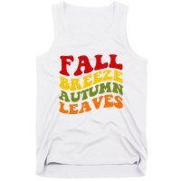 Fall Breeze Autumn Leaves Retro Tank Top