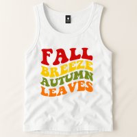 Fall Breeze Autumn Leaves Retro Tank Top