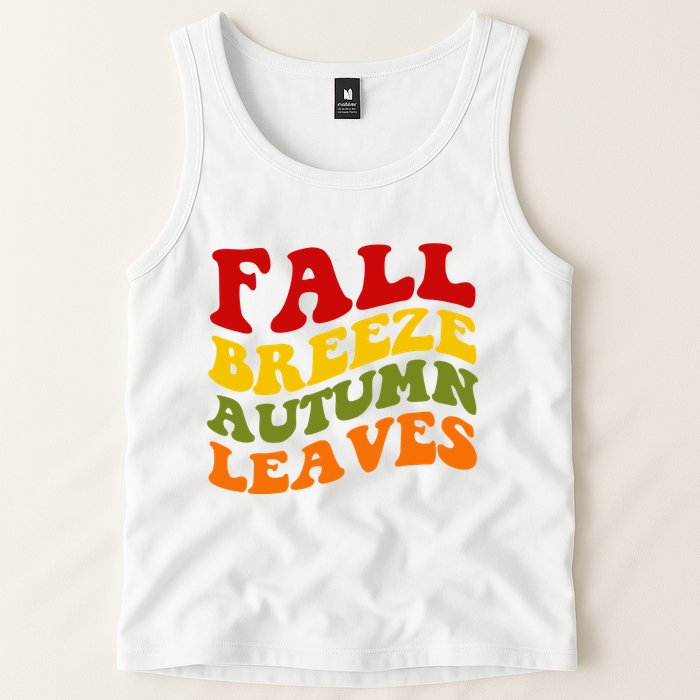 Fall Breeze Autumn Leaves Retro Tank Top
