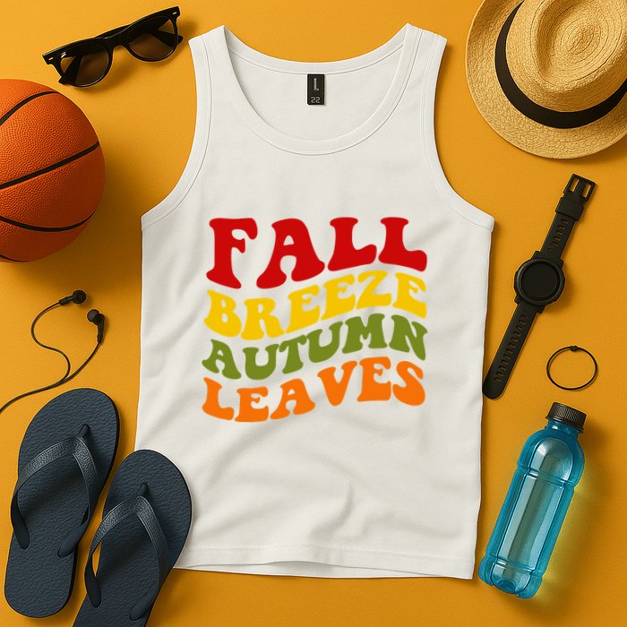 Fall Breeze Autumn Leaves Retro Tank Top