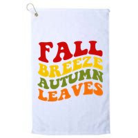 Fall Breeze Autumn Leaves Retro Golf Towel