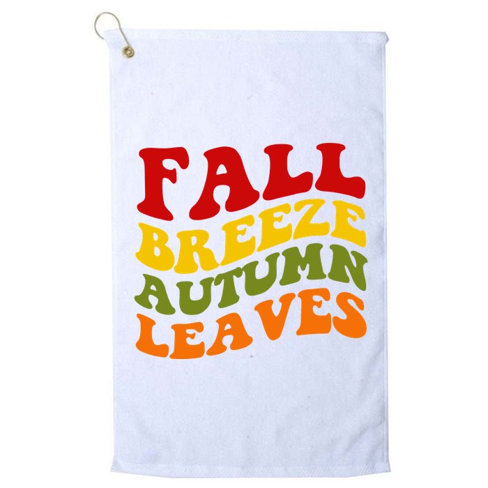 Fall Breeze Autumn Leaves Retro Golf Towel