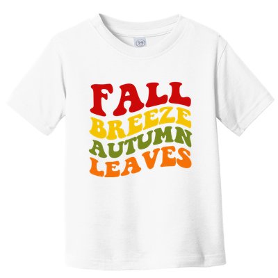 Fall Breeze Autumn Leaves Retro Toddler T-Shirt