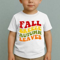 Fall Breeze Autumn Leaves Retro Toddler T-Shirt