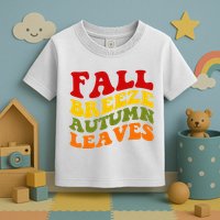 Fall Breeze Autumn Leaves Retro Toddler T-Shirt