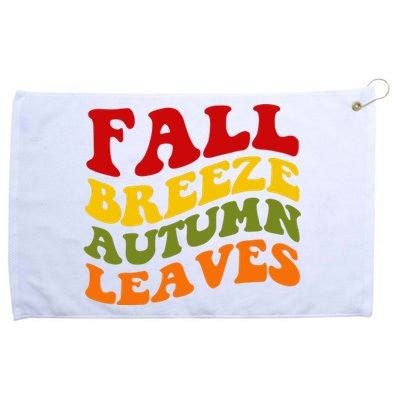 Fall Breeze Autumn Leaves Retro Grommeted Golf Towel